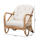 Natural Rattan Padded Lounge Chair | Bali Loom Aliane | Oroatrade.com