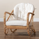 Natural Rattan Padded Lounge Chair | Bali Loom Aliane | Oroatrade.com