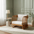 Modern Indoor Outdoor Boho Rattan Lounge Chair | Bali Loom Corsa | Oroatrade.com