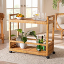 Rattan 2 Tier Kitchen Cart | Bali Loom Genet | Oroatrade.com