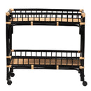 Black 2 Tier Kitchen Cart | Bali Loom Dalinda | Oroatrade.com