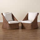 Braided Rattan Padded Lounge Chairs 2 | Bali Loom Derris | Oroatrade.com