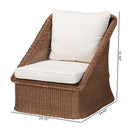 Brown Braided Rattan Accent Chair | Bali Loom Derris | Oroatrade.com