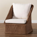 Brown Braided Rattan Accent Chair | Bali Loom Derris | Oroatrade.com