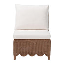 Wicker Scalloped Skirt Accent Chair | Bali Loom Detta | Oroatrade.com