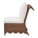 Wicker Scalloped Skirt Accent Chair | Bali Loom Detta | Oroatrade.com