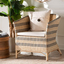 Striped Rattan Curved Accent Chair | Bali Loom Elda | Oroatrade.com