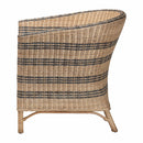 Striped Rattan Curved Accent Chair | Bali Loom Elda | Oroatrade.com