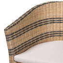 Striped Rattan Curved Accent Chair | Bali Loom Elda | Oroatrade.com