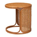 Woven Rattan Round End Table | Bali Loom Eldon | Oroatrade.com