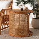 Woven Rattan Round End Table | Bali Loom Eldon | Oroatrade.com