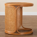 Woven Rattan Round End Table | Bali Loom Eldon | Oroatrade.com