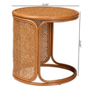 Woven Rattan Round End Table | Bali Loom Eldon | Oroatrade.com