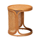 Woven Rattan Round End Table | Bali Loom Eldon | Oroatrade.com