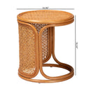 Woven Rattan Round End Table | Bali Loom Eldon | Oroatrade.com