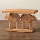 Rattan Elephant Console Table | Bali Loom Elissa | Oroatrade.com