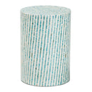 Blue Mother Of Pearl End Table | Bali Loom Draven | Oroatrade.com