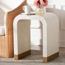 White Capiz Shell Side Table | Bali Loom Carlyn | Oroatrade.com