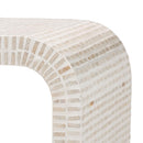 White Capiz Shell Side Table | Bali Loom Carlyn | Oroatrade.com