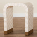 White Capiz Shell Side Table | Bali Loom Carlyn | Oroatrade.com