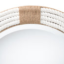 White Woven Round Mirror | Novi Living Makya
