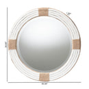 White Woven Round Mirror | Bali Loom Makya | Oroatrade.com