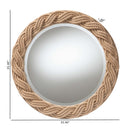 Braided Rope Round Boho Mirror | Bali Loom Romana | Oroatrade.com