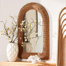 Arched Wicker Wall Mirror | Novi Living Brisia