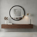Round Black Rattan Wall Mirror | Bali Loom Fenicia | Oroatrade.com