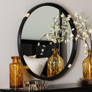 Round Black Rattan Wall Mirror | Bali Loom Fenicia | Oroatrade.com