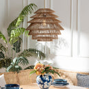 Woven Jute Tiered Pendant Lamp | Bali Loom Kaede | Oroatrade.com