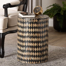 Diamond Pattern Bamboo End Table | Bali Loom Paulo | Oroatrade.com