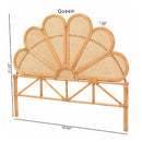 Rattan Queen Size Headboard | Bali Loom Flower | Oroatrade.com