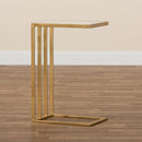 Gold C Shaped Marble End Table | Bali Loom Parkin | Oroatrade.com