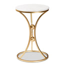 Gold Concave Marble End Table | Bali Loom Tarmon | Oroatrade.com