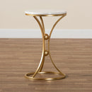 Gold Concave Marble End Table | Bali Loom Tarmon | Oroatrade.com