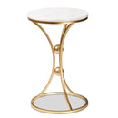 Gold Concave Marble End Table | Bali Loom Tarmon | Oroatrade.com
