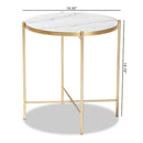 Round Marble End Table | Bali Loom Maddock | Oroatrade.com