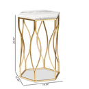 Hexagonal Marble End Table | Bali Loom Kalena | Oroatrade.com