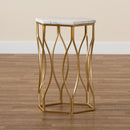 Hexagonal Marble End Table | Bali Loom Kalena | Oroatrade.com