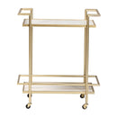 Gold Framed Marble Wine Cart | Bali Loom Louise | Oroatrade.com