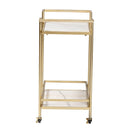 Gold Framed Marble Wine Cart | Bali Loom Louise | Oroatrade.com
