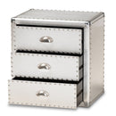Silver 3 Drawer End Table | Bali Loom Armel | Oroatrade.com