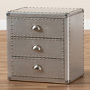 Silver 3 Drawer End Table | Bali Loom Armel | Oroatrade.com