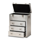 Silver Industrial Storage Cabinet | Bali Loom Serge | Oroatrade.com