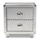 Silver Industrial 2 Drawer End Table | Bali Loom Davet | Oroatrade.com