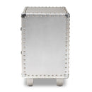 Silver Industrial 2 Drawer End Table | Bali Loom Davet | Oroatrade.com