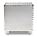 Silver Industrial 2 Drawer End Table | Bali Loom Davet | Oroatrade.com