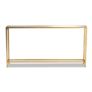 Gold Framed Glass Console Table | Bali Loom Alessa | Oroatrade.com