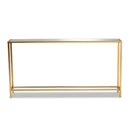 Gold Framed Glass Console Table | Bali Loom Alessa | Oroatrade.com